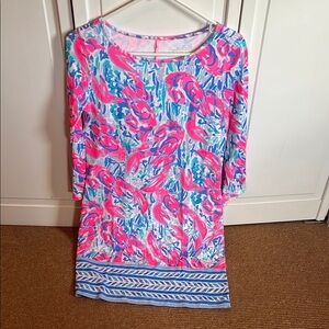 Lilly Pulitzer Pink and Blue Floral Top
